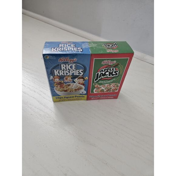 2 Kellogg's Cereal Puzzles 5"‎ x 7" @ 50 Pieces Each Apple Jacks Rice Krispies - Picture 6 of 8